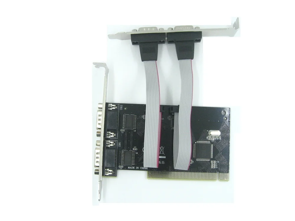 PCI 4 serial card string with COM port to 9 pin RS232 | Add On Cards &amp Controller Panels