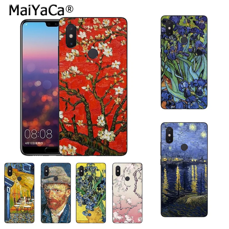 Чехол для телефона MaiYaCa Vincent Van Gogh Звездное небо картина маслом дерево xiaomi mi 8se 6 note3