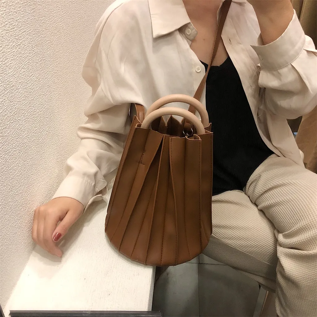 MOLAVE сумки твердые сумки для женщин Ретро чистый цвет кожаная сумка Bouffant Tote Сумка почтальон новая пляжная упаковка 9429