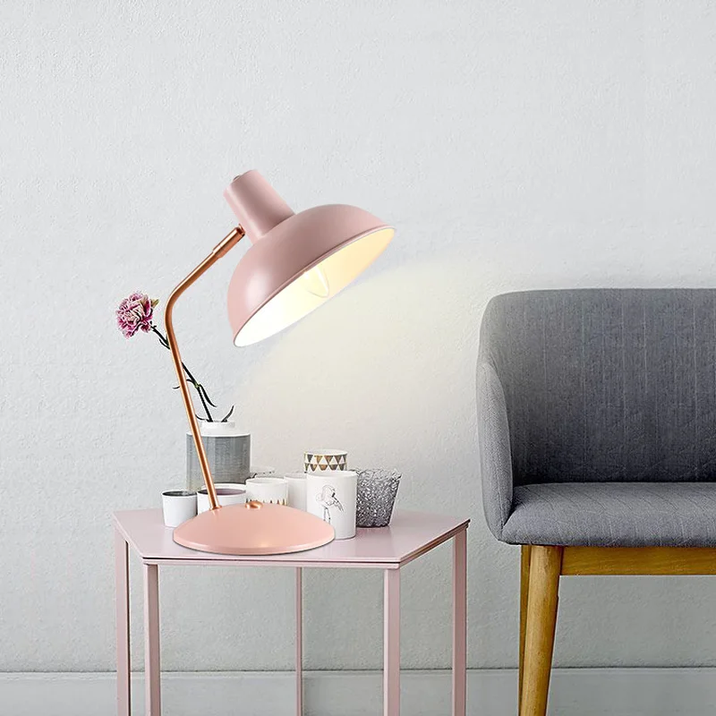 Настольная лампа Macarons настольная для глаз небольшая спальни простая современная