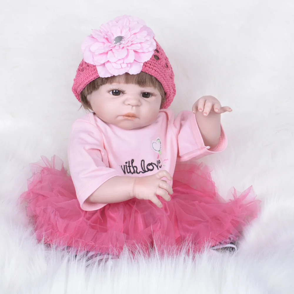 Оптовая продажа Мода Brinquedos 22 &quot55 см Полный винил Reborn Реалистичная кукла