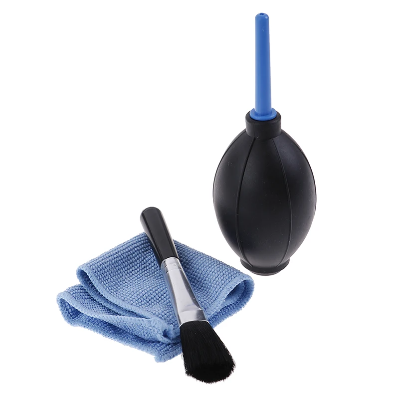 Hot 3PCS Dust Cleaner Camera Cleaning Kit Lens Brush+ Cloth+ Air Blower for Canon Nikon Sony DSLR ILDC and | Электроника