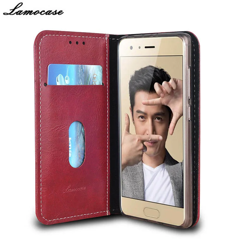 Huawei Honor 9 чехол силиконовый Роскошные Флип кожаный Магнитная оригинальный lamocase 5.15