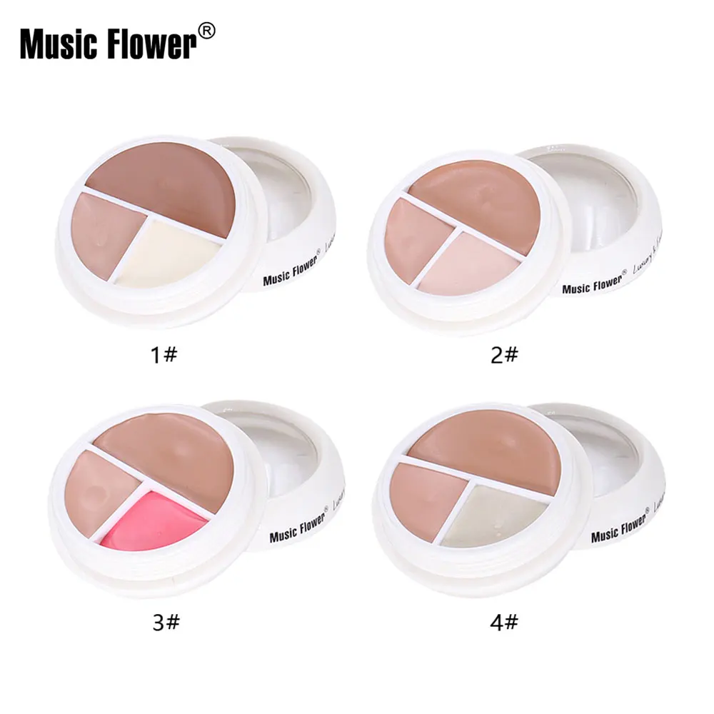 Music Flower 3 цвета матовое лицо полный охват консилер макияж Основа Тональная основа