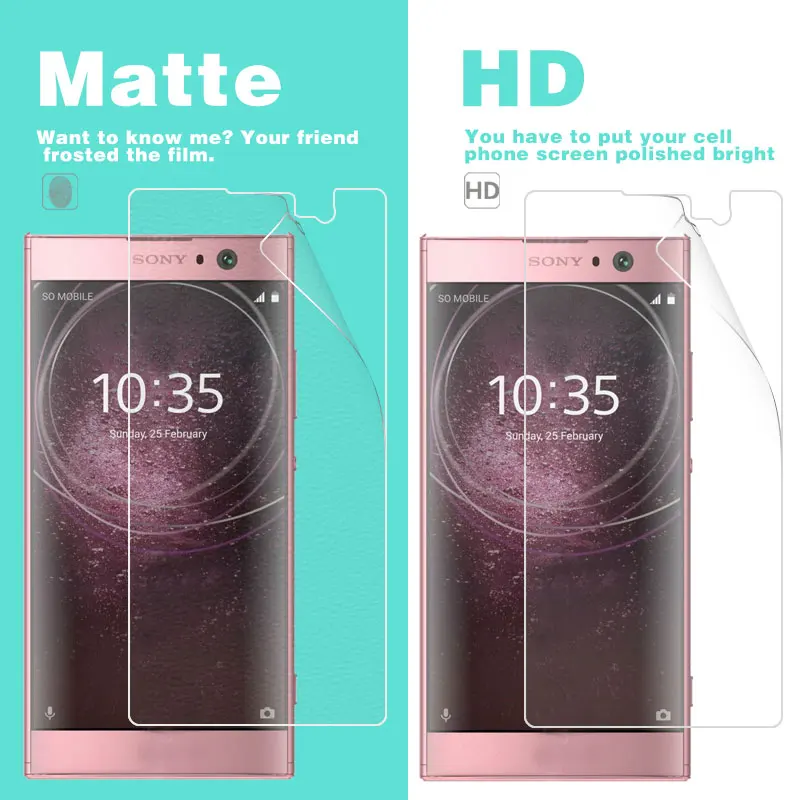 Антибликовая матовая пленка для Sony Xperia XA2 Plus XA2Plus 6 в HD Глянцевая Прозрачная