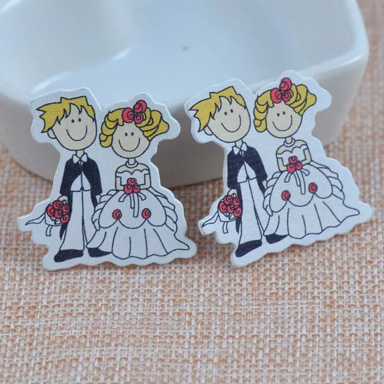 

Красивые свадебные деревянные поделки с плоским основанием для скрапбукинга для украшения дома 20 шт. 41x35 мм