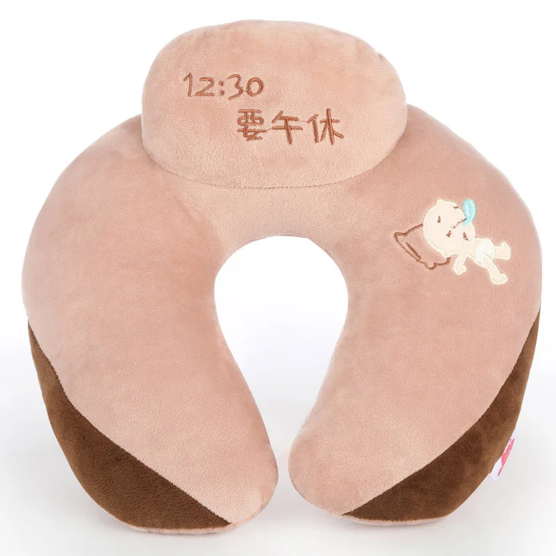 E Neck Pillow Мультяшная u-образная подушка для шеи, шейный защита, подушка для офисного самолета, подушка для шеи, переносная подушка для шеи, аксессуары для путешествий - Цвет: E Neck Pillow