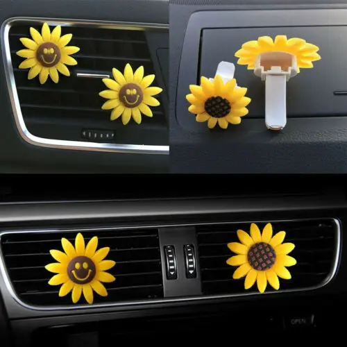 Милый цветок клип освежитель Multiflora Подсолнух автомобиля воздуха на выходе
