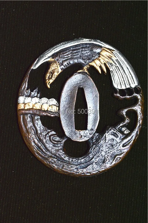 Костюм медь Цуба охранник для японского самурайского меча катаны W/Eagle | Дом и сад