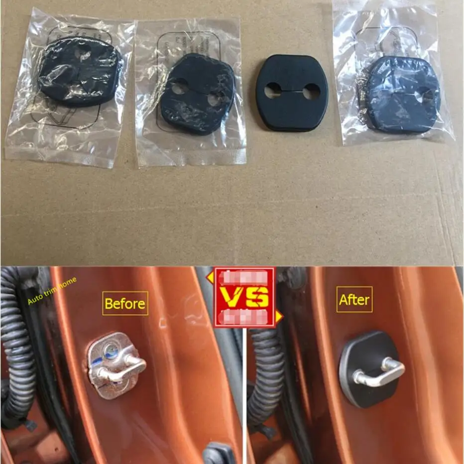 

LAPETUS Door Lock buckle Guard Protection Cover Kit 4 Pcs Fit For Nissan Qashqai / X-Trail T32 Rogue 2014 - 2020 Interior Kit