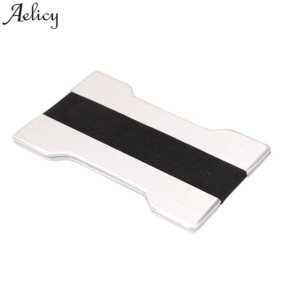 sliver Aelicy мужской металлический кошелек держатель для кредитных карт алюминиевый кошелёк с блокировкой держатель для карт высококачественный органайзер для хранения удостоверений личности - Цвет: sliver