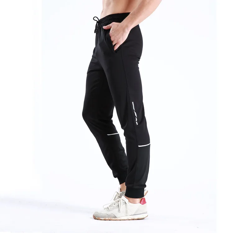 

Men's Pant Solid Color Quick-drying Breathable Fitness Trouser Training Casual Trousers male Spring Autumn Black