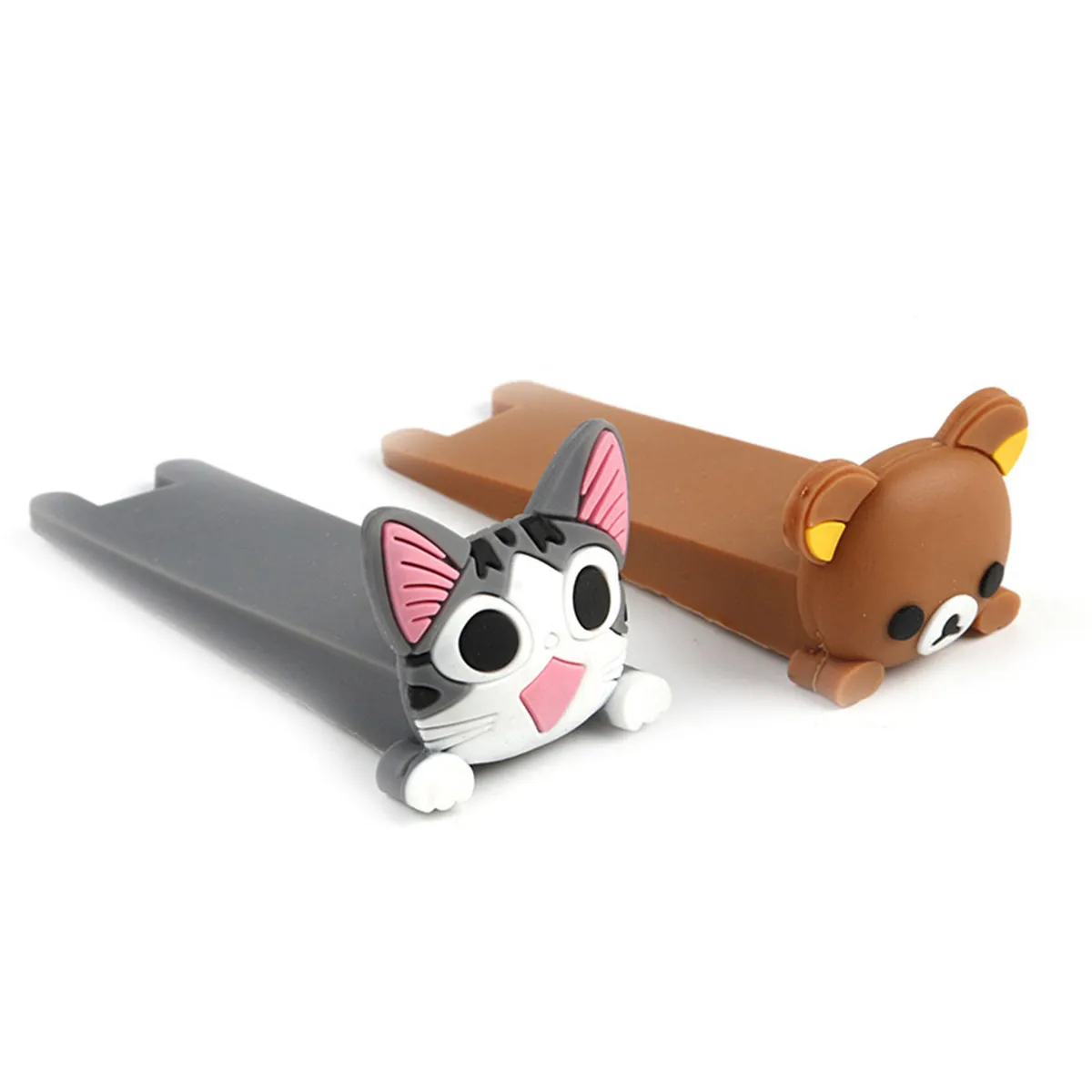 2 шт. силиконовая дверная пробка симпатичная мультяшная Клинообразная