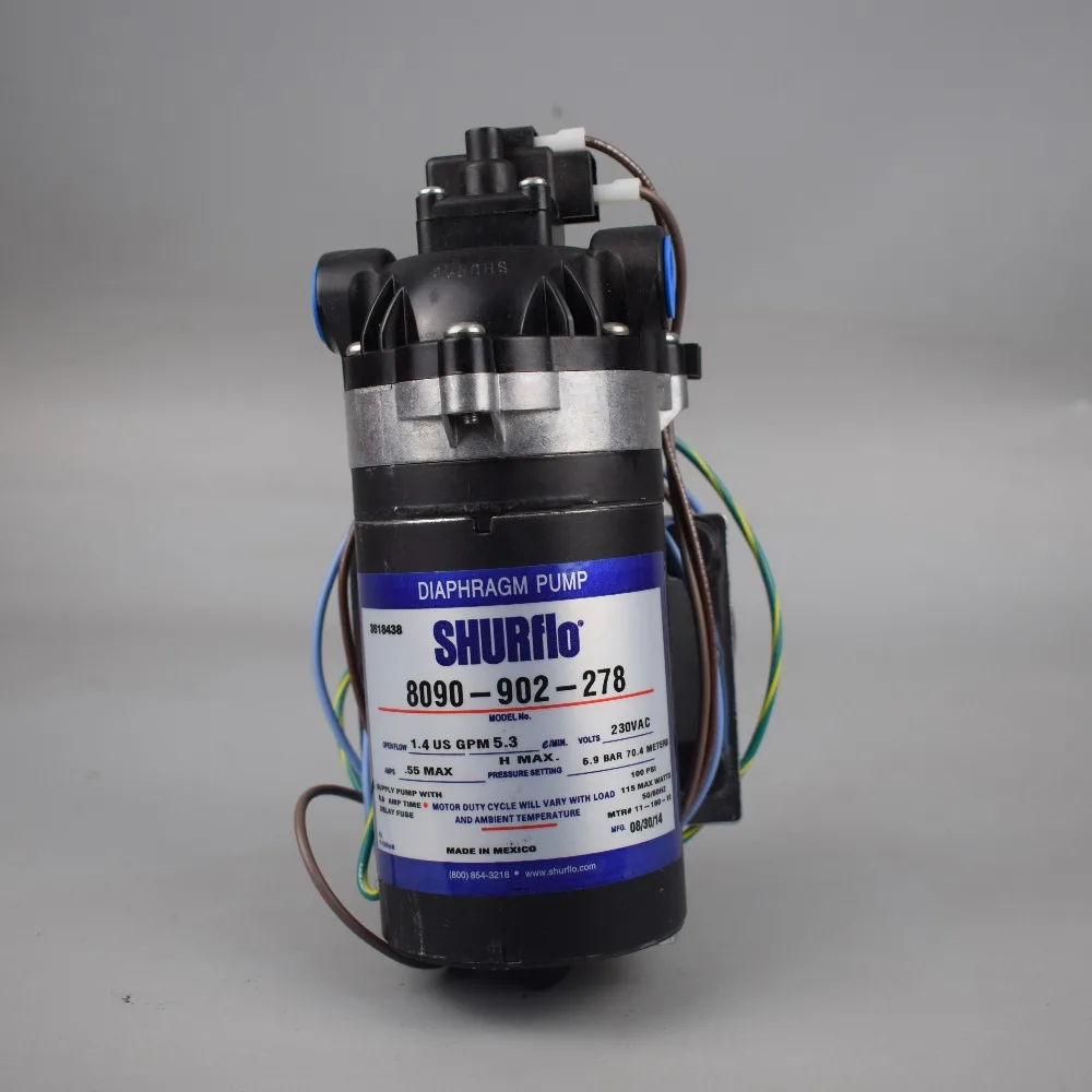 SHURFLO 8090-902-278 водяной насос 230 В переменного тока 1,8 г/мин л/мин бар 100PSI мембранный насос высокого давления