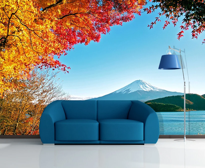 [Самоклеющиеся] 3D крепление Fuji Осенние Пейзажи 85 настенная бумага печать