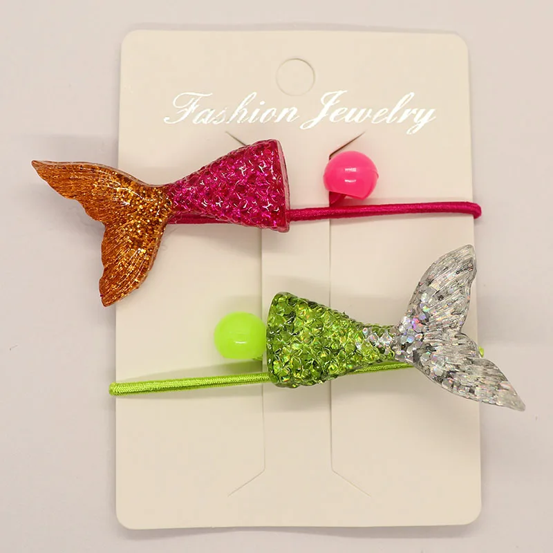 Детский головной убор с хвостом Русалочки 2 шт. эластичные резинки для волос в