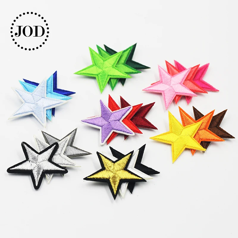 23 шт. в партии смешанные серебряные золотые звезды железные нашивки для одежды