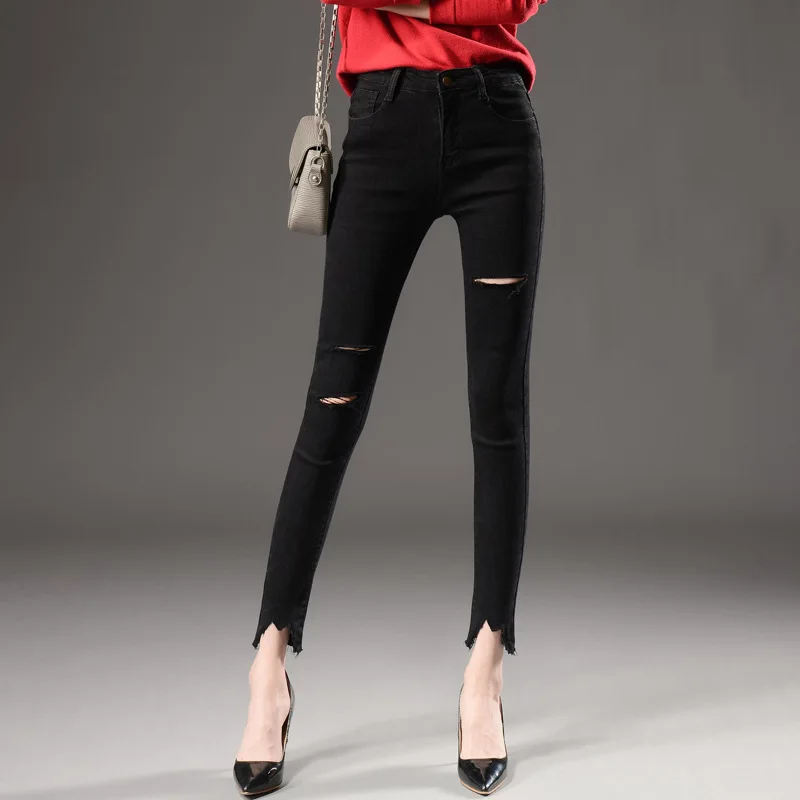 Женские джинсы карандаш из 2020 хлопка с высокой талией|denim pants|women pencil jeansjeans lady |