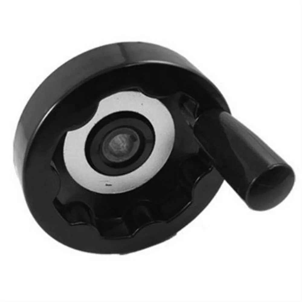 

1 Pc 15/32" x 3 9/10" Plastic Revolving Handle Metal Lathe Hand Wheel Black