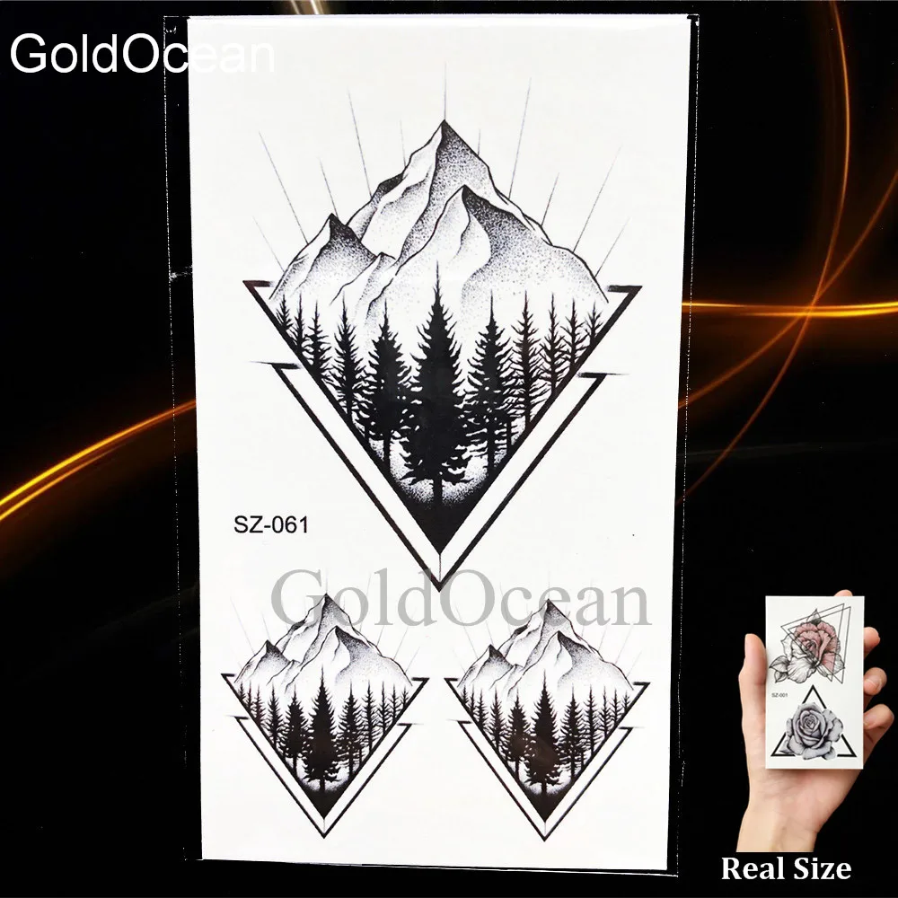 Иллюзивные наклейки на временную татуировку акварельные фальшивые татуировки