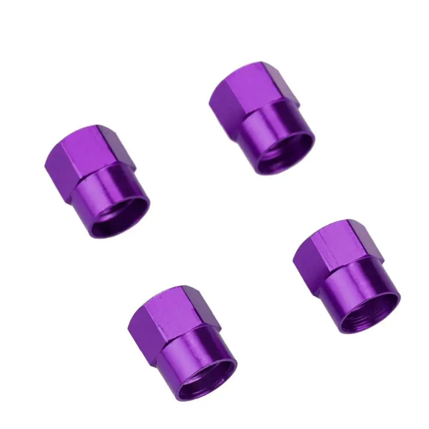 purple Шины колеса для автомобиля грузовика мотоцикла воздушный клапан Стволовые крышки покрышки Алюминиевые 4 шт. дропшиппинг jul20 - Цвет: purple