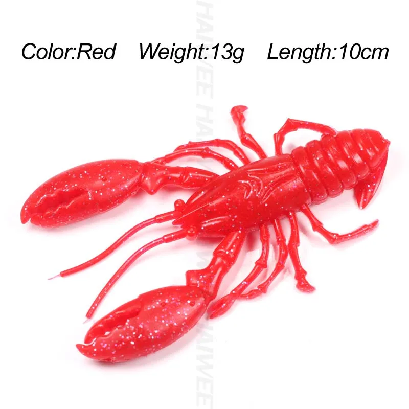 Red-2pcs 2 шт./10 см 13 г мягкие реалистичные приманки для рыбалки, мягкие приманки, Супер реалистичные бионические искусственные приманки для ловли омаров, мягкие приманки-раки - Цвет: Red-2pcs