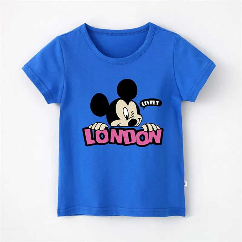 Летние футболки топы одежда для мальчиков и девочек хлопковые новая модная