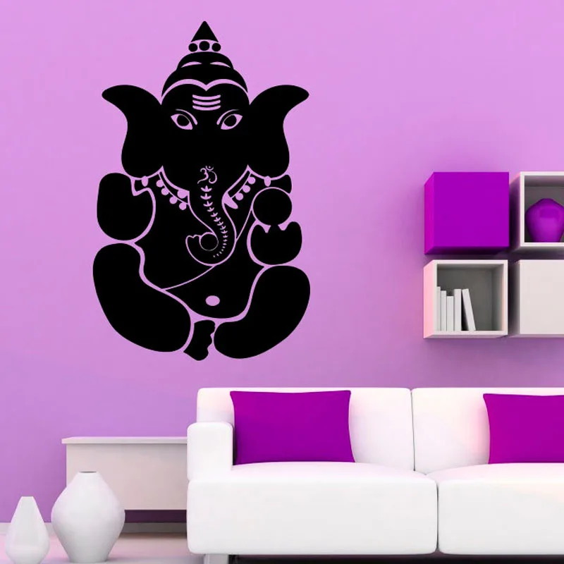 

Современный дизайн художественный Декор индийские мифы Ганеша наклейки на стену слон Властелин виниловые наклейки на стену фрески домашни...
