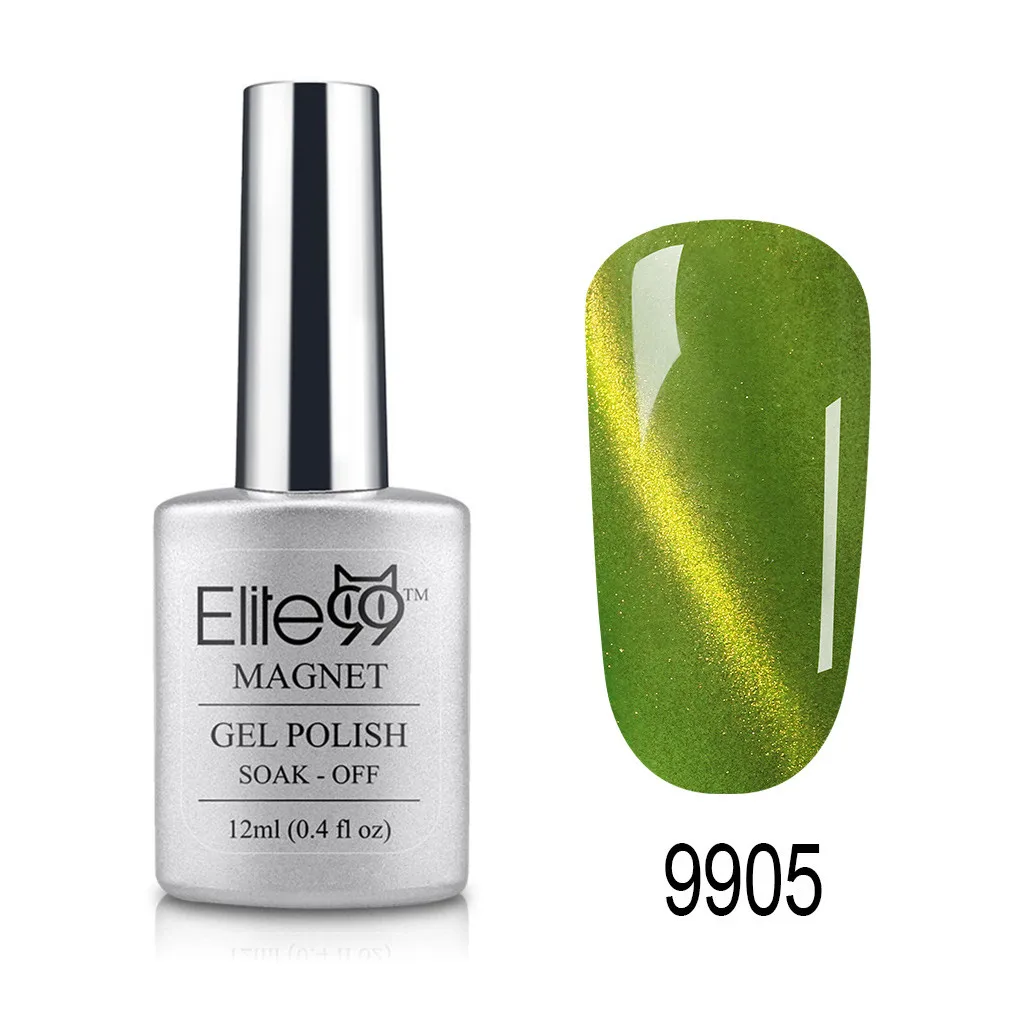 9905 Elite99 12ml Cat Eye Gel Nail Polish Soak Off Magnetic UV Gel Varnish Nail Art Manicure Gel Semi Permanent 3D Effect Gel Lacquer - Цвет: 9905