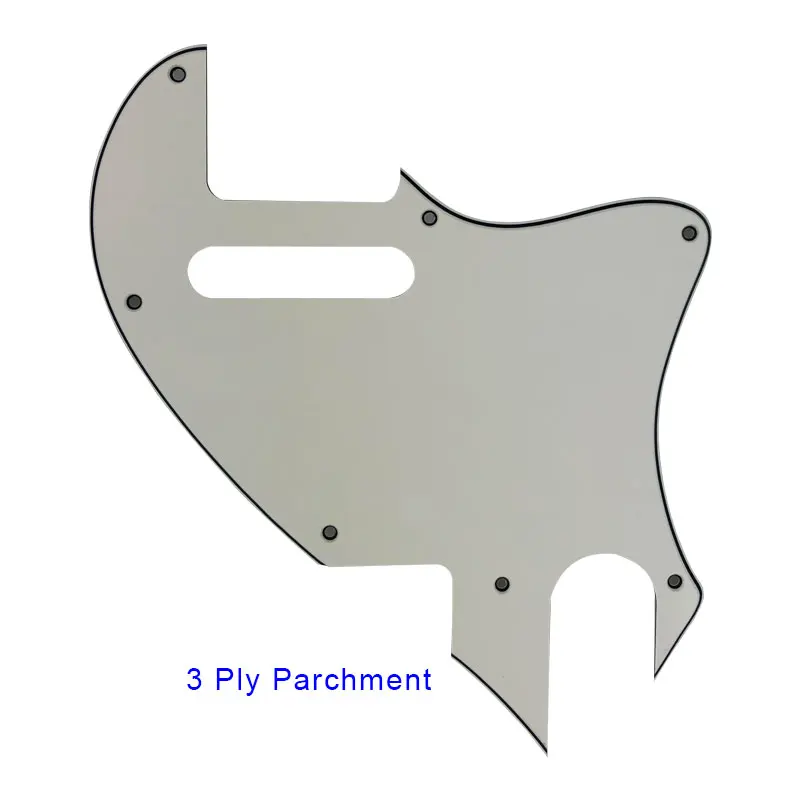 Запчасти для гитары Pleroo-для США Telecaster Tele F hole Hybrid Guitar Pickguard пластина для преобразования Tele Поддержка настройки - Цвет: 3Ply Parchment