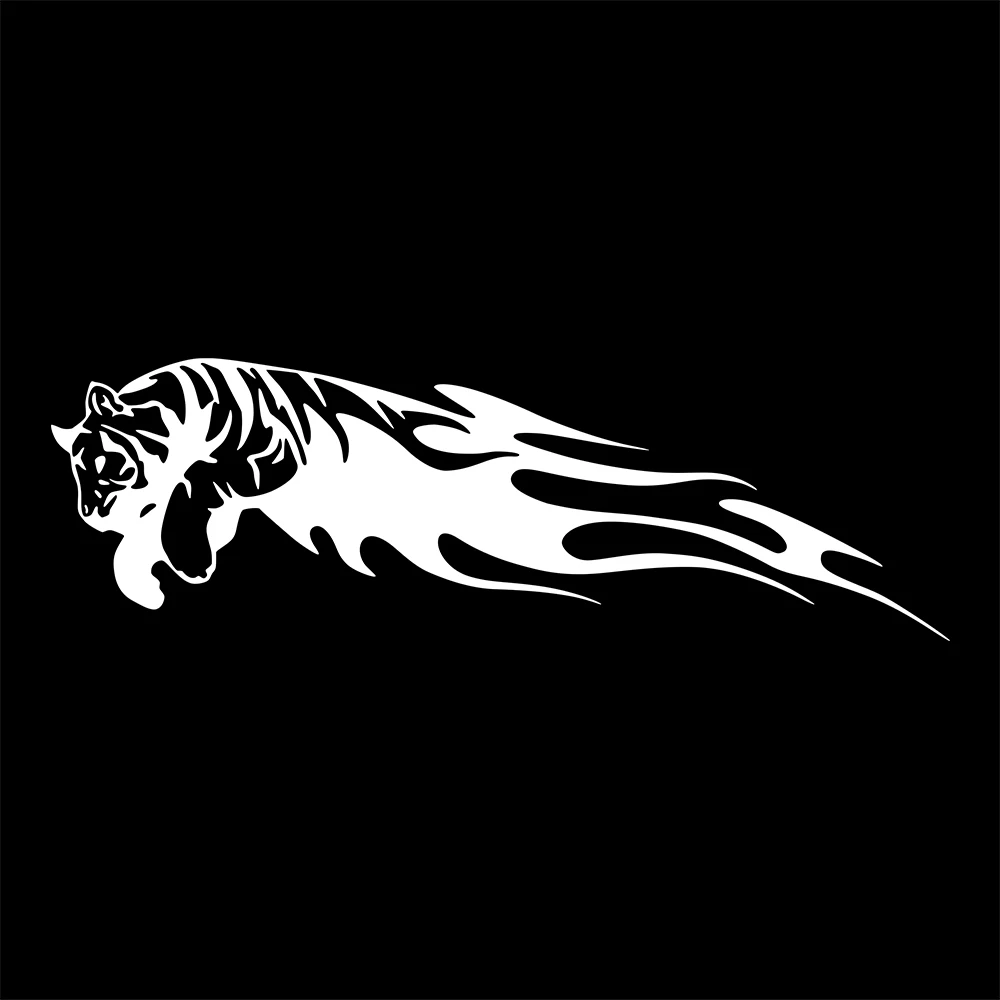 RYLYBONS Новый автомобильный стайлинг 20X6,3 см Тигр прыгает огненная бардианская виниловая наклейка на аксессуары для автомобильных изделий.