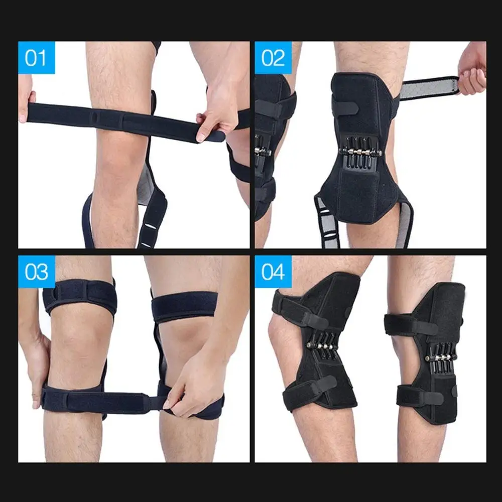Rodilleras de apoyo de la articulation протектор rebote приседание primavera Lifing fuerza senderismo Corner entrenamiento gimnasio