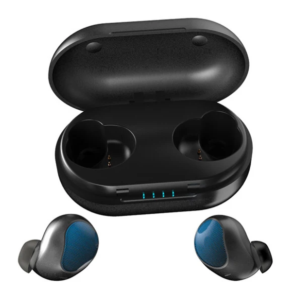 Синий ACCEZZ TWS Bluetooth наушники 5,0 Беспроводные Наушники Hi-Fi стерео сенсорное управление гарнитура IPX5 Водонепроницаемый для iphone Xiaomi телефон - Цвет: Синий