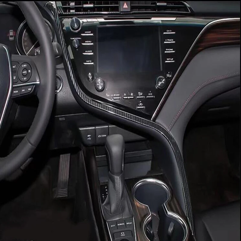 Для TOYOTA Camry 2018 1 шт. ABS хромированный Автомобильный интерьер центральная консоль