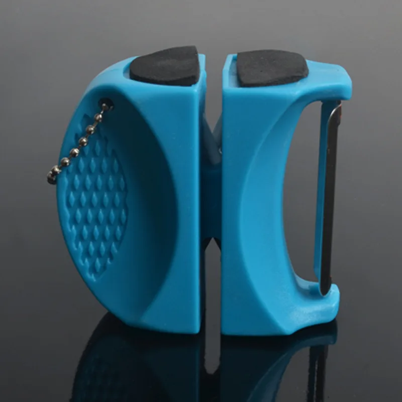Blue Upgrade ONEUP мини керамический стержень нож точилка и Овощечистка 2in1Two-stage вольфрамовый карманный нож точильный камень точилка для заточки наружные инструменты - Цвет: Blue Upgrade