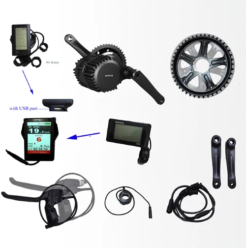 48V750W Bafang/8fun BBS02 середине кривошипно drive комплекты для мотора красочные ЖК-дисплей дисплей мотор комплект Электрический велосипед ebike комплекты