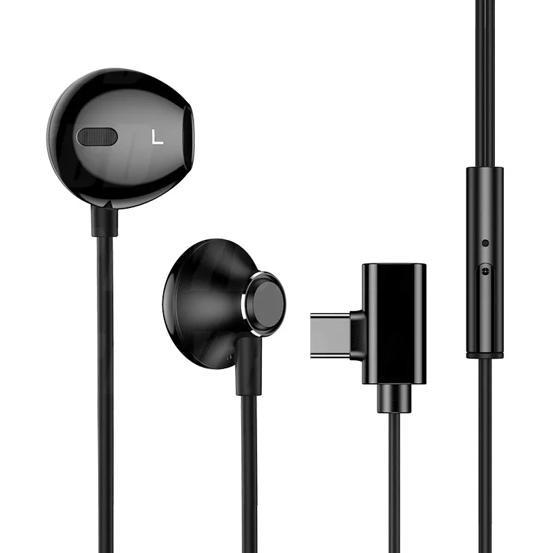 YBD usb type C наушники для Xiaomi Redmi note 7 pro huawei p20 p30 pro стерео звук Проводная гарнитура USB C адаптер проводные наушники - Цвет: Black