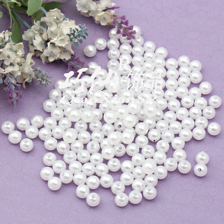 Оптовая продажа Пришивные круглые бусины из искусственного жемчуга диаметром 3