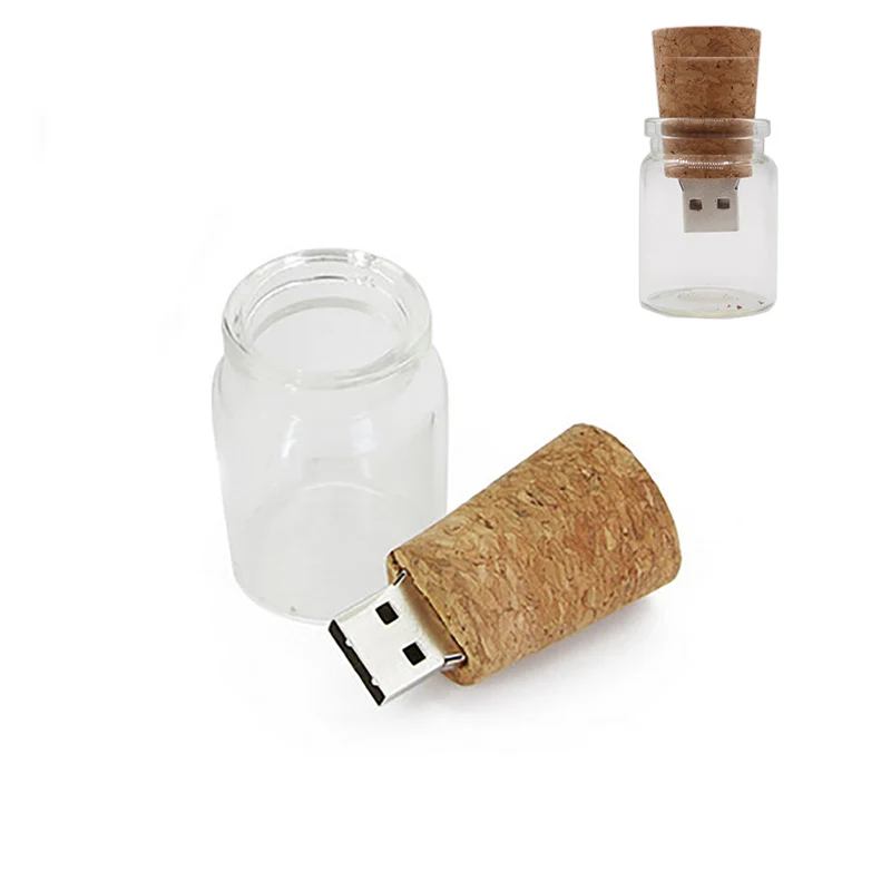 

USB stick Glass Drift Wishing bottle pen drive 4GB 8GB 16GB 32GB 64GB pendrive memory stick Personalized gift usb flash drive