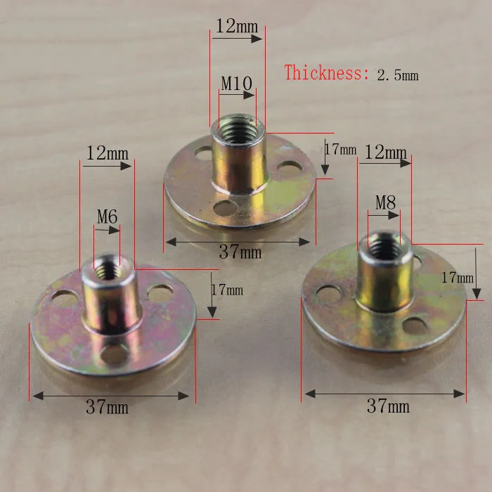 Толстый фланец М8 дюйма набор болтов и гаек для мебели стальная мебельная