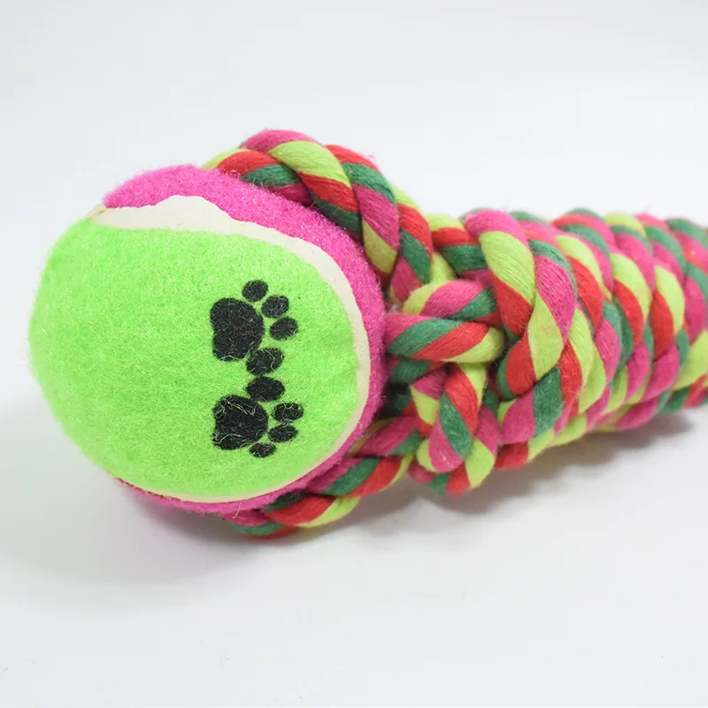 2016 Новый Забавный Прочный Кусать И Жевать Хлопок Теннис Собака игрушка Ручной