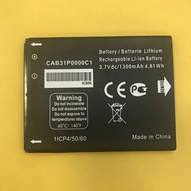 Аккумулятор 1300 мач для Alcatel One Touch 903 908 909 915 918 983 985 CAB31P0000C1 батареи + трек-код |