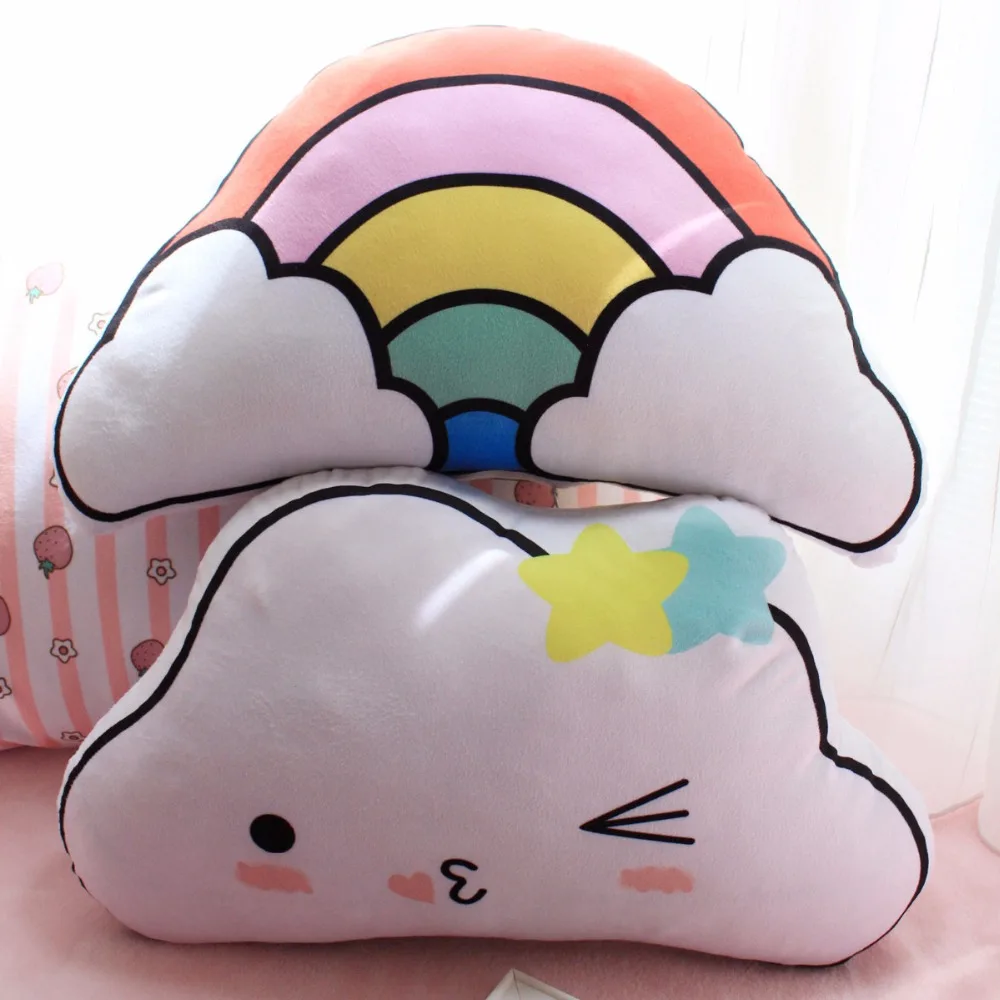 Новая мягкая плюшевая подушка Nooer Rainbow Cloud диванная милые плюшевые игрушки для