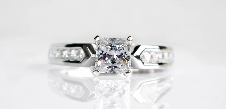 Элегантное кольцо с бриллиантами 0 65 карата 925 пробы серебряные кольца