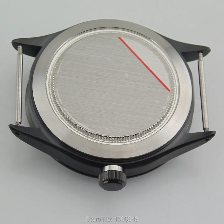 DEBERT 41 мм сапфировый черный стальной корпус для часов DG2813/3804 серия Miyota часы