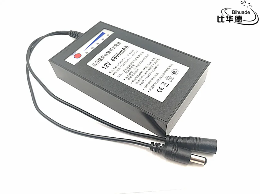 

12V 4800mah lithium battery Rechargeable DC battery polymer batteria For monitor motor LED light outdoor spare Battery