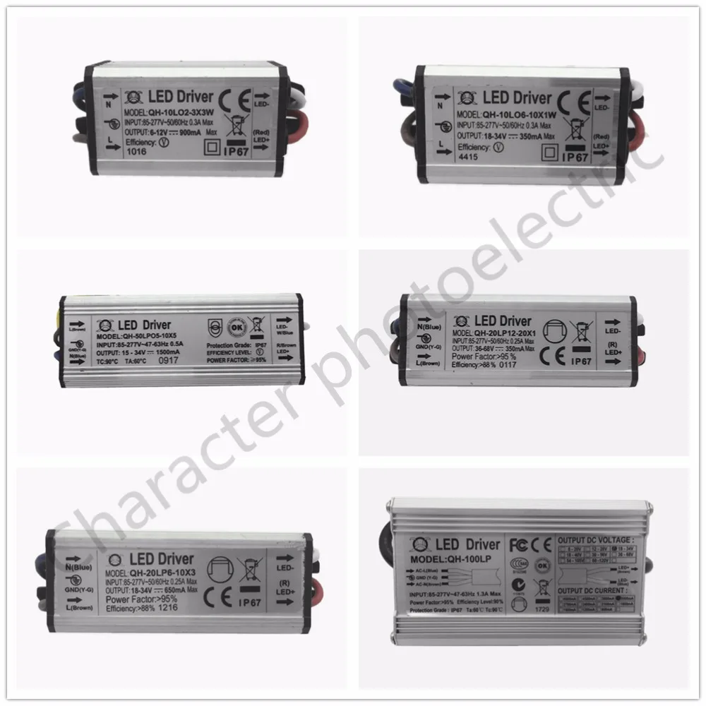IP67 AC85 265V DC 24V 38V освещение Трансформатор Адаптер Светодиодный драйвер для DIY 10W 20W 30W