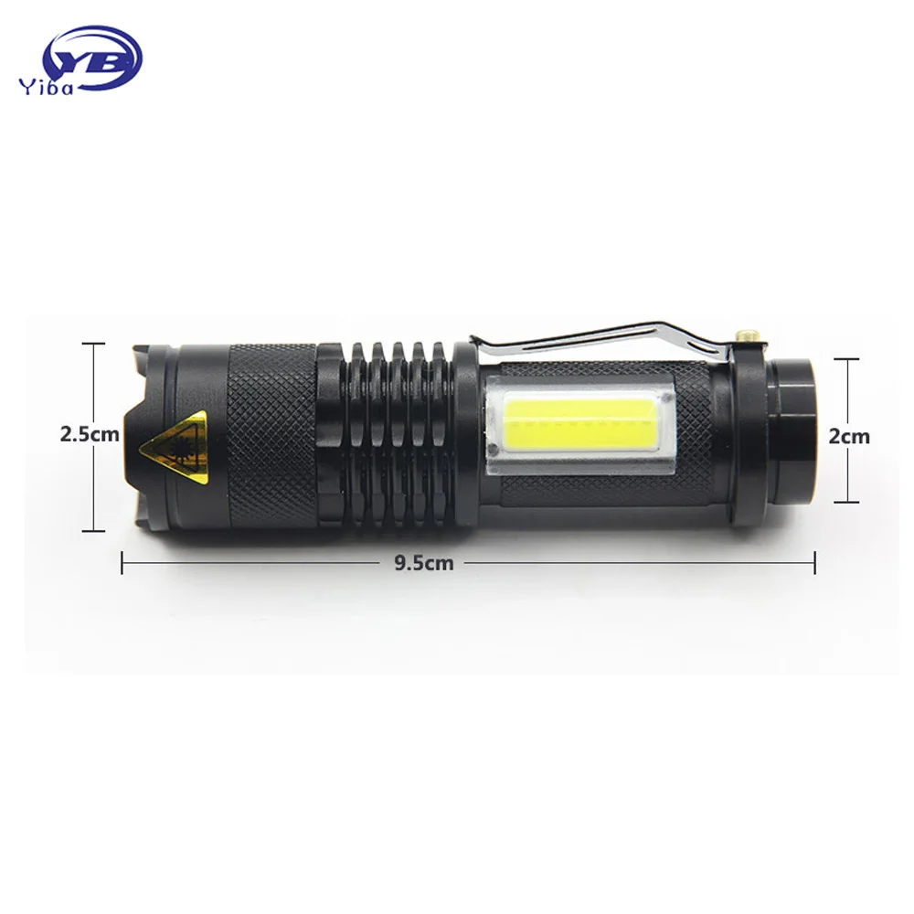 3800LM XML-Q5 + COB светодиодный фонарик Портативный мини ZOOM torchflashlight использование AA 14500