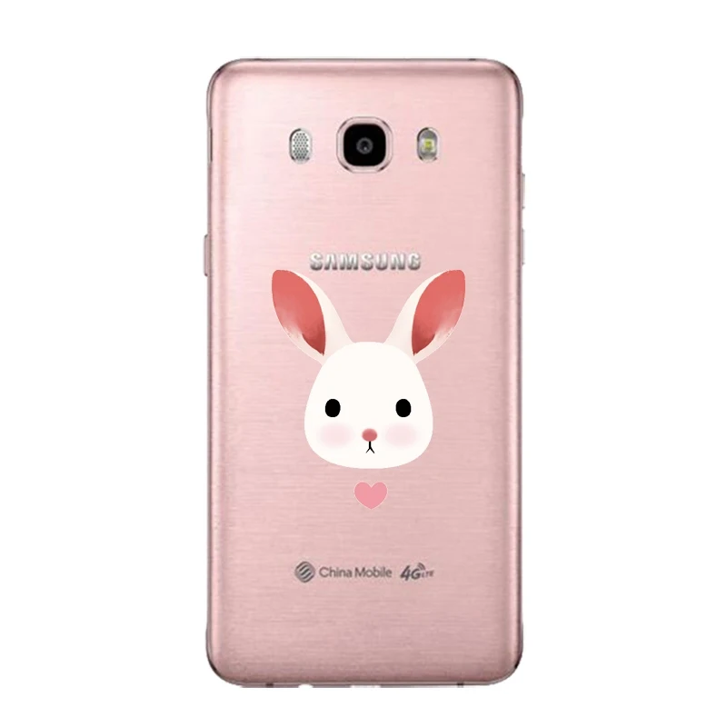 Розовый мягкий прозрачный чехол для телефона из ТПУ Samsung J3 J5 J7 S6 S7 S8 note8 A3 A5 C7 J2prime с