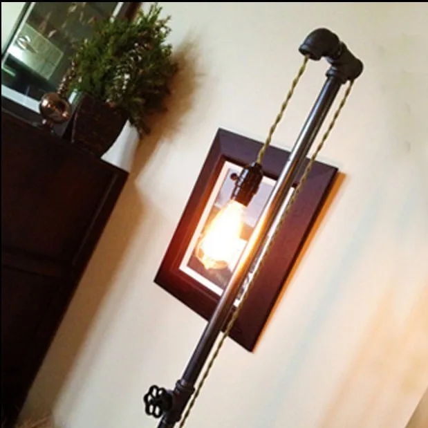 Лампа для гостиной напольные светильники водопроводной трубы лофт промышленные
